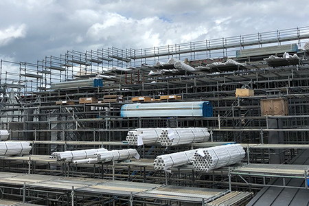 テント倉庫製作・基礎工事